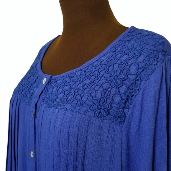 OSO Casuals Long Sleeve Blue Women's Size XL - Picture 4 of 8